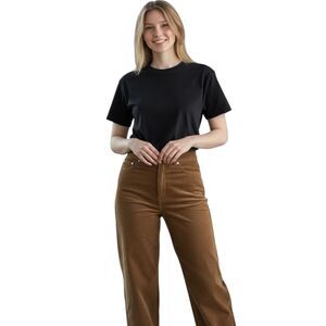 Universal Standard Cassidy High Rise Straight Corduroy Pants Size 0 Brown